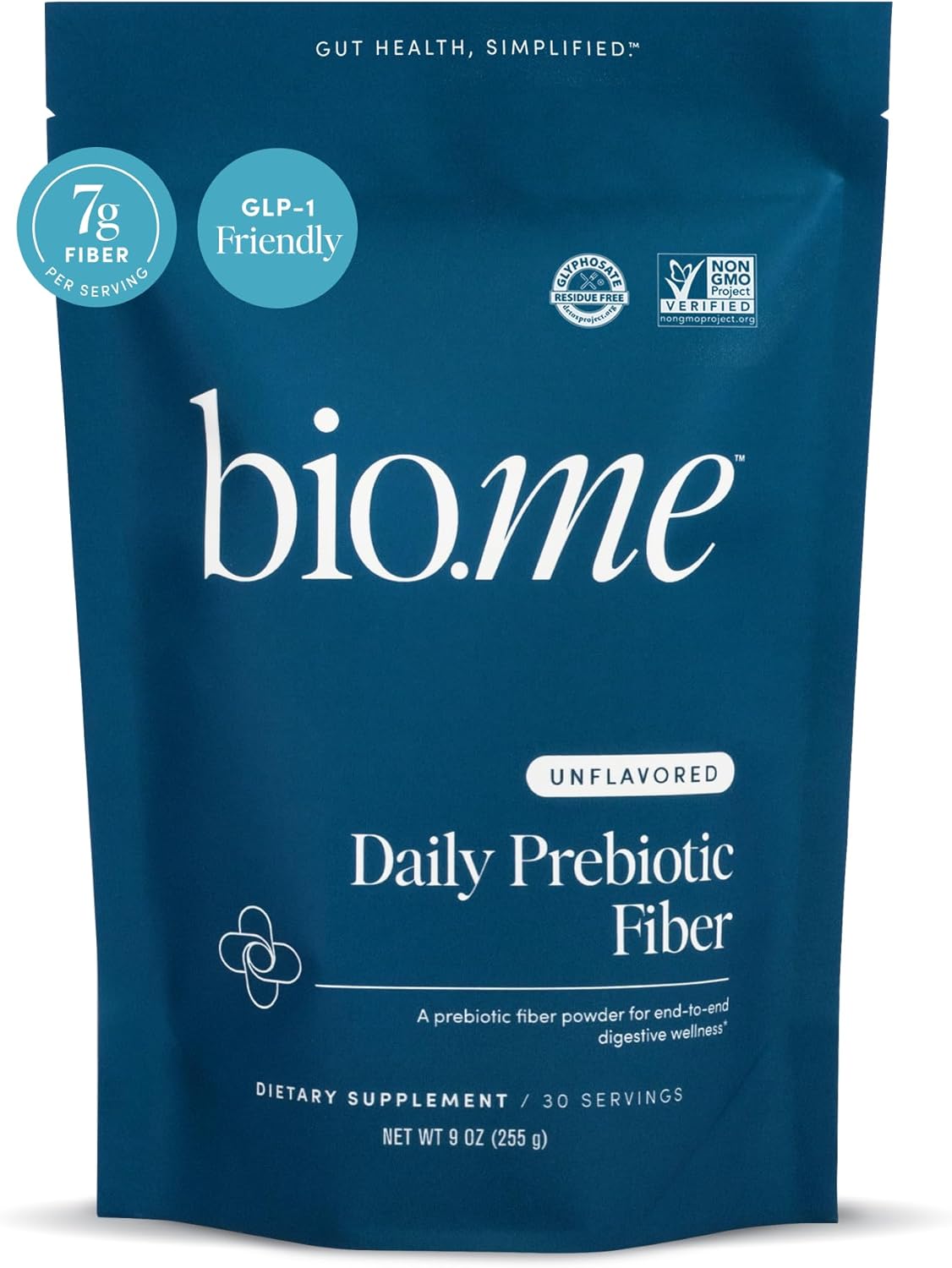 Daily Prebiotic Fiber - Fiber Supplement Powder for Digestive Health & Gut Health - Fiber Powder Unflavored Prebiotics, Non-GMO Dietary Fibre, Gluten & Sugar Free Soluble Fibre Supplements-30 Servings