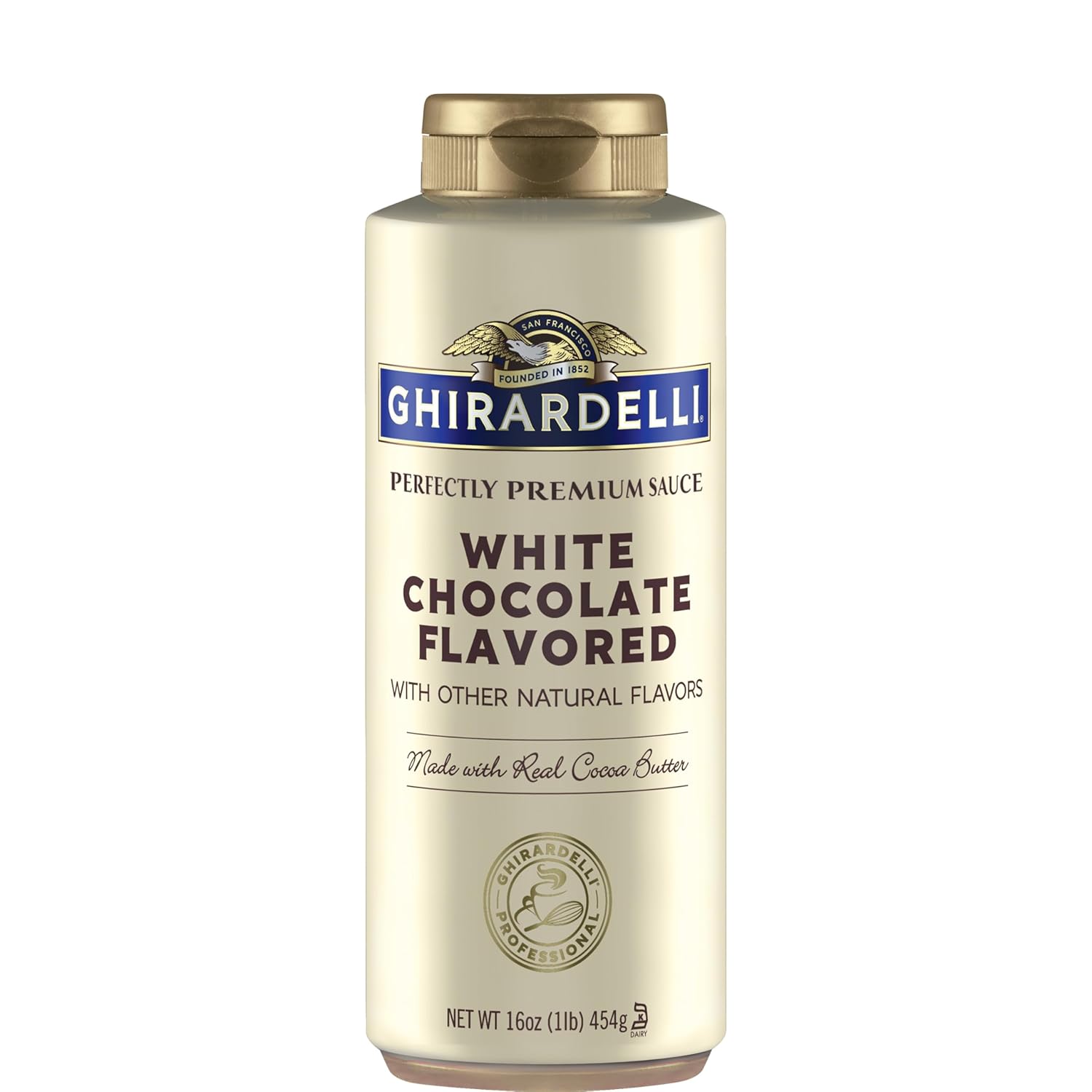 Ghirardelli White Chocolate Flavored Sauce Squeeze Bottle, 16 oz