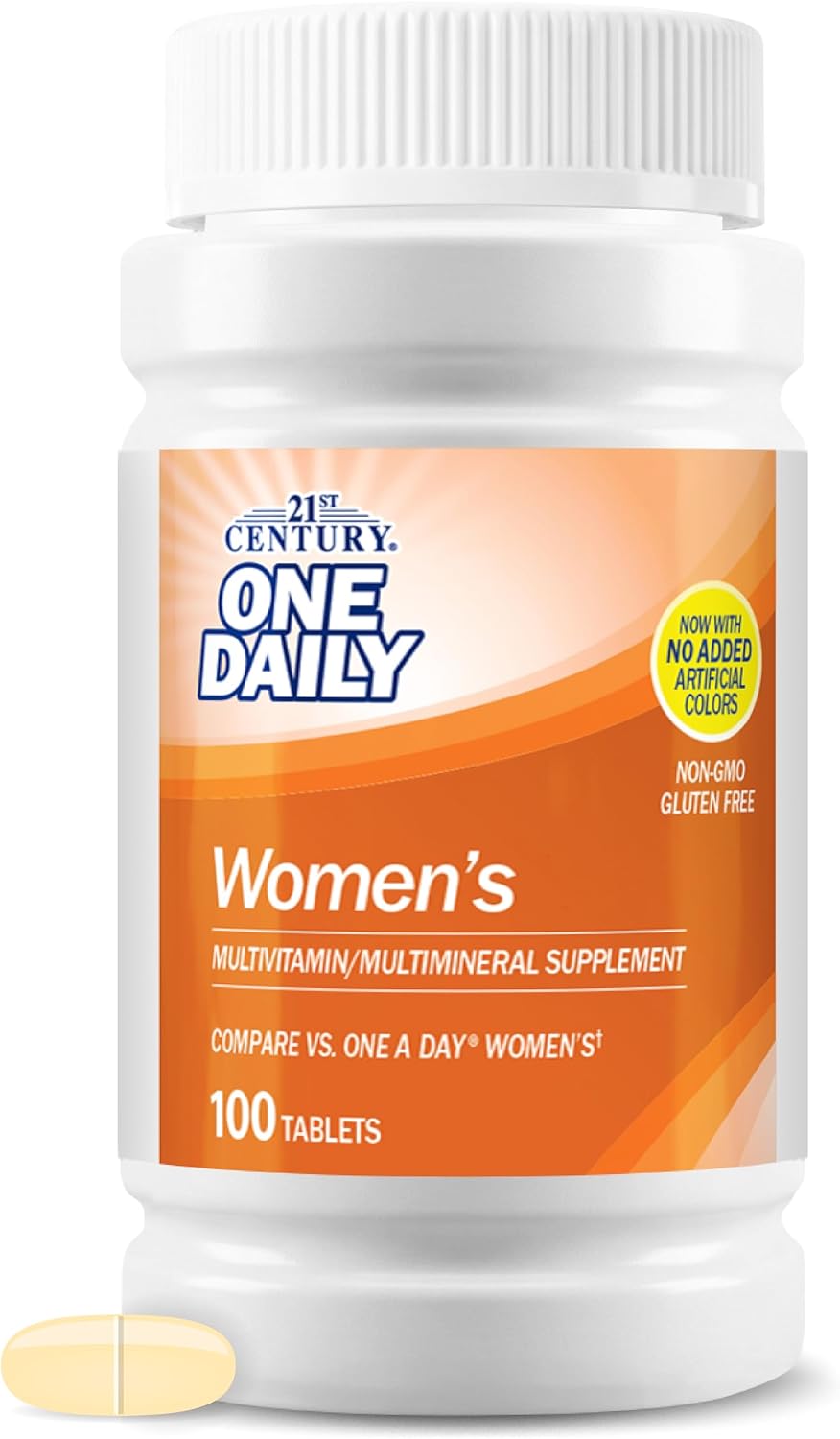 21st Century One Daily Women's Multivitamin Tablets, 100 Count