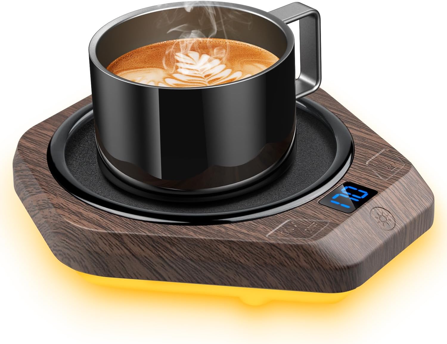 Coffee Mug Warmer, AksBlay Smart Mug Warmer with 3 Temperature Settings, Auto Shut Off Electric Cup Warmer Tea Warmer Beverage Warmer Candle Warmer, Portable Cup warmer for Office, Home Desk