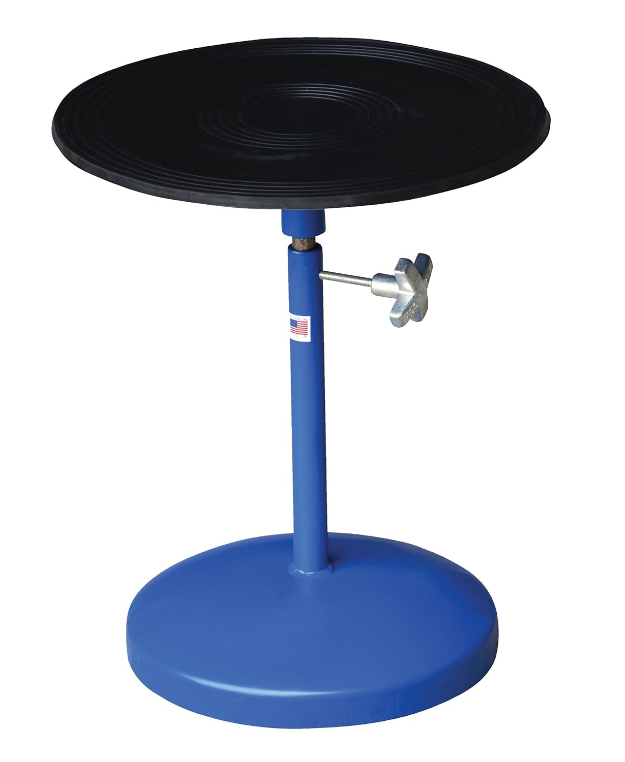 Vestil TT-18-PED Heavy Duty Manual Turntable, 300 lbs Capacity, 21"-32" Height Range, 18" Diameter