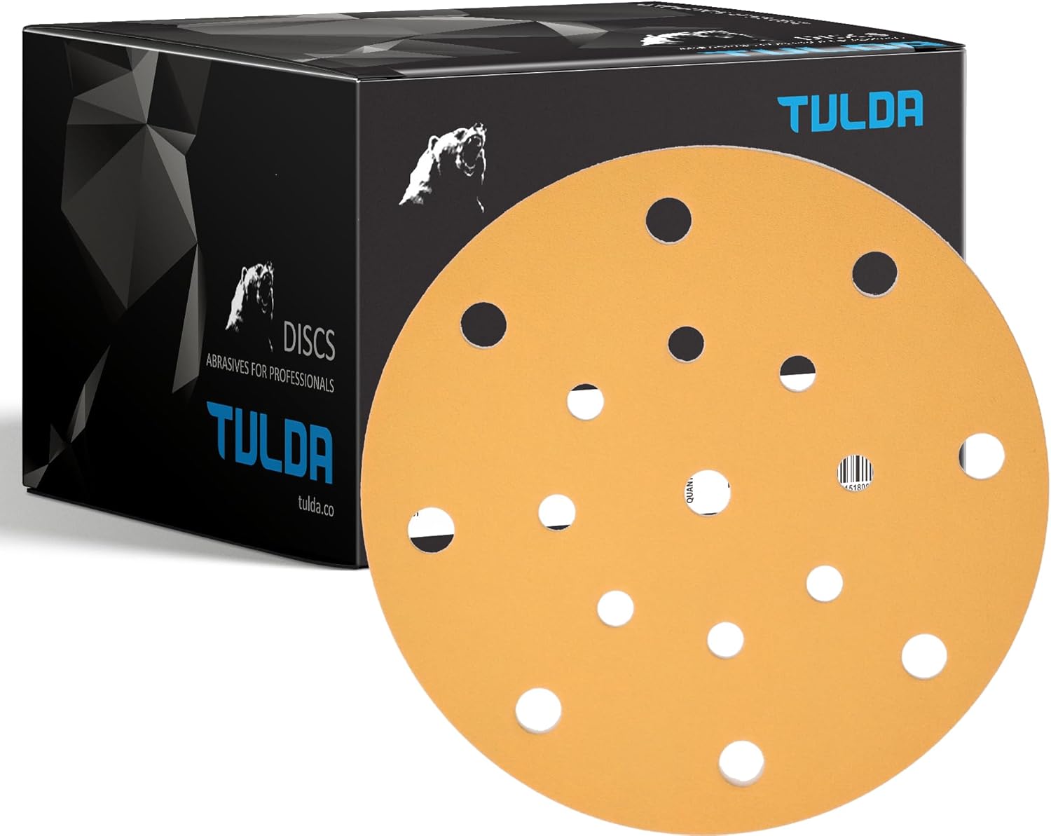 TULDA Sanding Discs P80 Orbital Sander Pads 6" 150mm 15 Holes - Hook & Loop Discs Paper Sanding Pads For Random Orbit Orbital Sander (Box of 100 PCS)