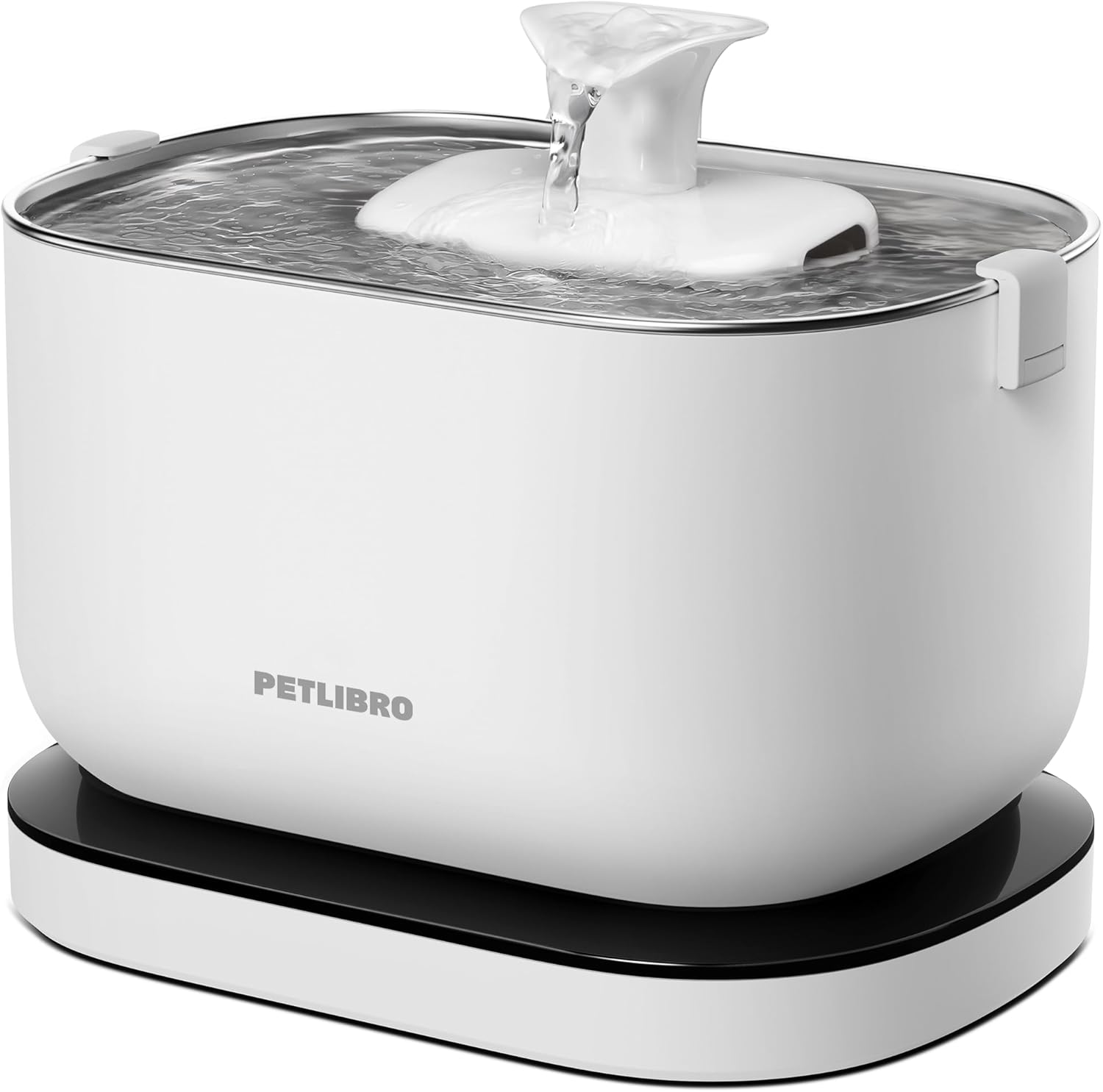 PETLIBRO Cat Water Fountain Battery Operated, Rechargeable, 2.5L/84oz Dockstream Wireless Pet Water Fountain, Water Dispenser with Wireless Pump, Easy Cleaning, BPA-Free for Cats, Pets