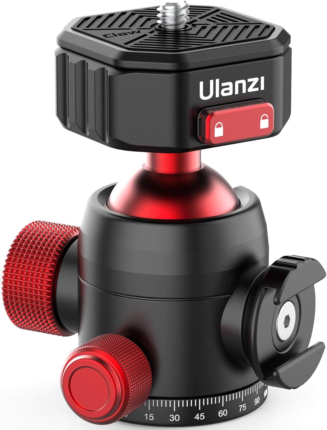 ULANZI Ball Head with Claw Super Quick Release Design, Professional Metal 360° Rotating Panoramic Ball Head with Cold Shoe, Up 44.1lbs Load, for Tripod,Monopod,Slider,DSLR Camera (U-100)