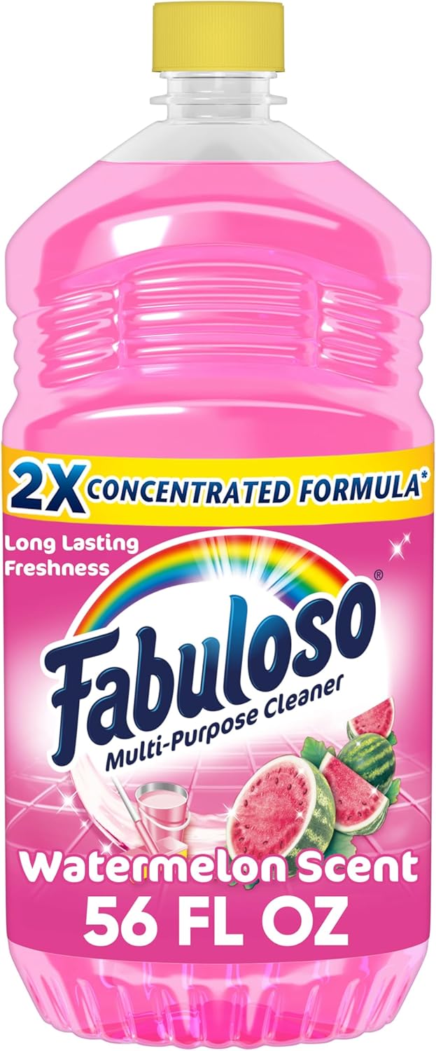 Fabuloso Multi-Purpose Cleaner & Floor Cleaner, 2X Concentrated, Watermelon Scent, 56 fluid ounces