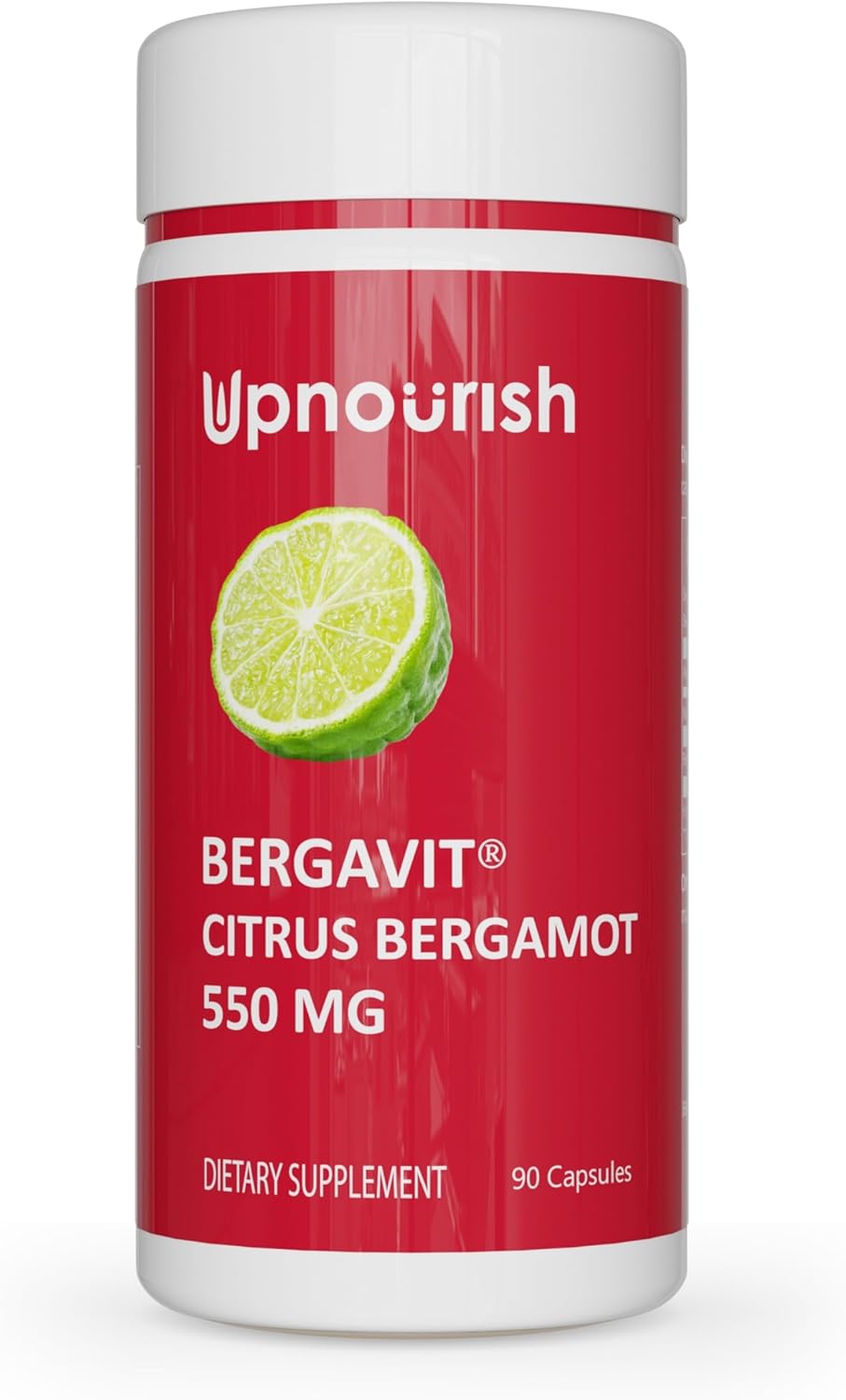 UpNourish Citrus Bergamot Supplement - BERGAVIT Italian Citrus Bergamot Extract 550mg for Women and Men 90 Vegan Capsules