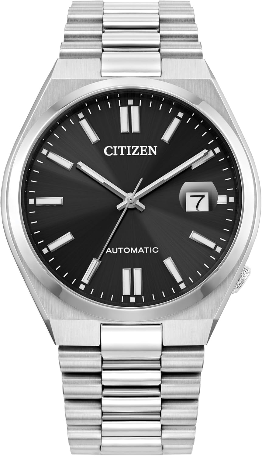 Citizen Men's Automatic Tsuyosa Sport Luxury Watch, Silver-Tone Stainless Steel Bracelet and Case, 3 Hand and Date, 42 Hour Power Reserve