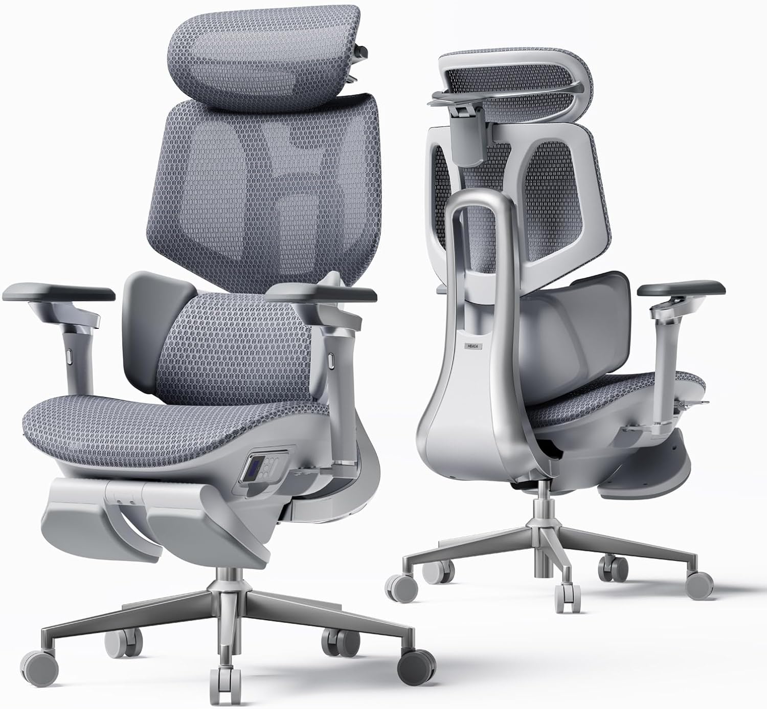 Hbada X7 Flagship Ergonomic Chair, Intelligent 3D Lumbar and 8D Massage Office Chair, Aerospace-Grade Aluminium Frame, 720° Precision Armrests, 140° Recline