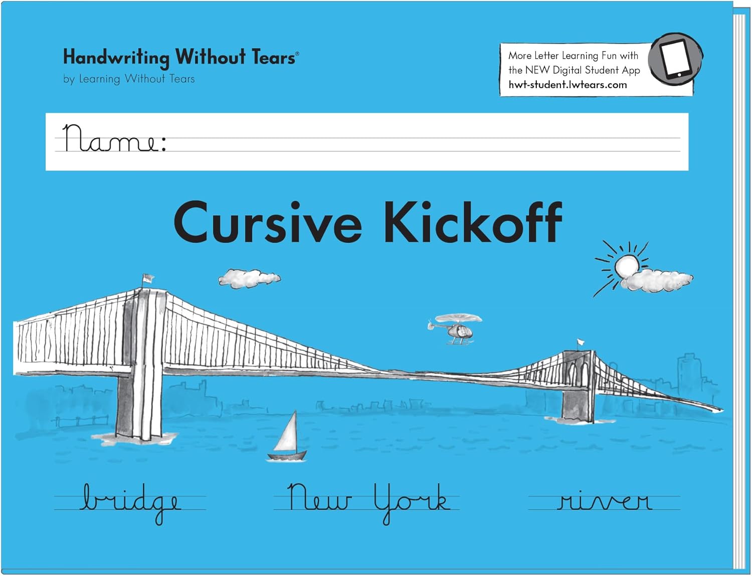 Learning Without Tears Cursive Kickoff Student Workbook, Age 7+, 2nd Grade+, Handwriting Practice, Writing Book, School & Home, Lanugage Arts , Tutoring, Sensory
