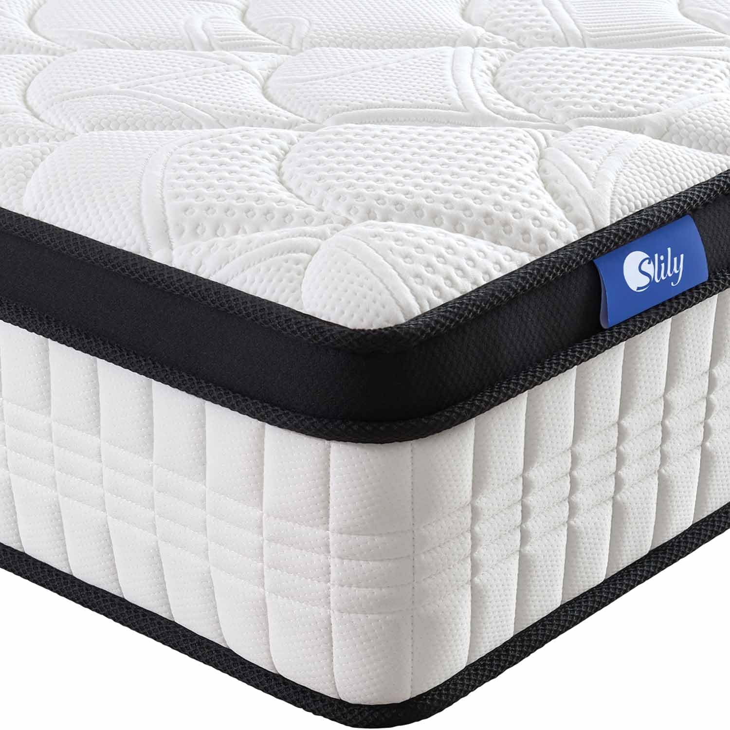 12 Inch Double Mattresses 4ft6 for Back Pain Relief, Hybrid Pocket Sprung Memory Foam Mattress with Cool & Supportive, 7-Zone Medium Firm Mattress, 30cm Deep 135 X 190 cm