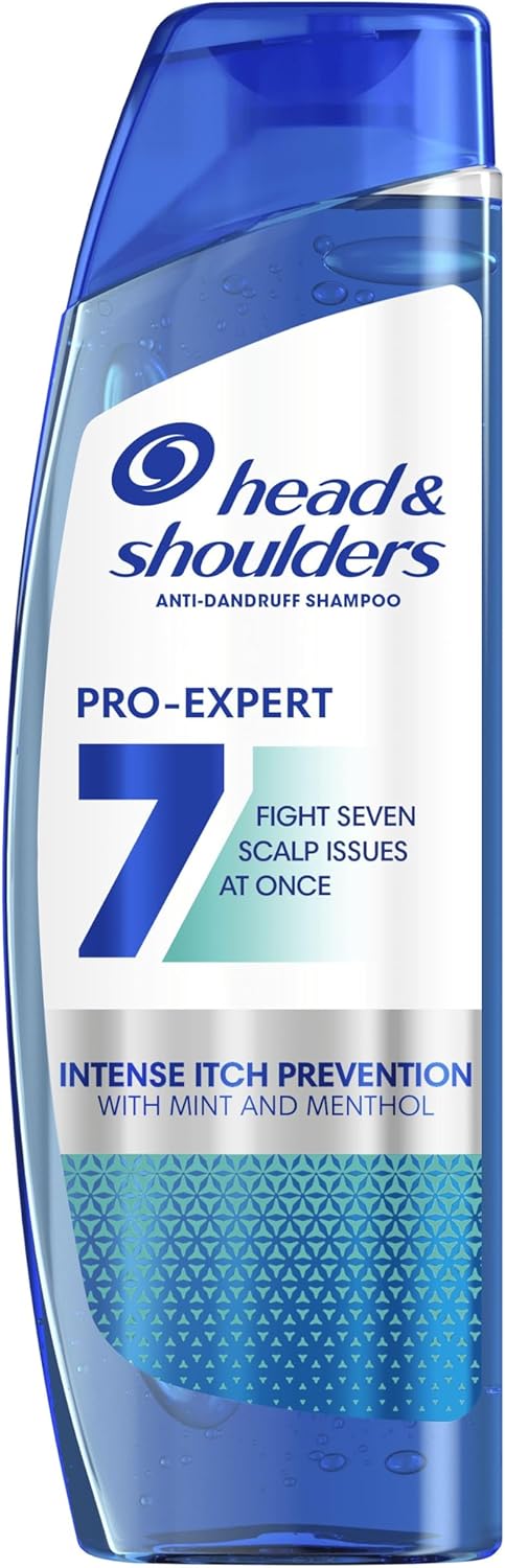Head & Shoulders Anti-Dandruff Shampoo Pro-Expert 7 Intense Itch Rescue 300ml. Fights 7 Scalp Issues for Complete Scalp Protection. Clinically Proven to Instantly Cool and Fight the Causes of Itching