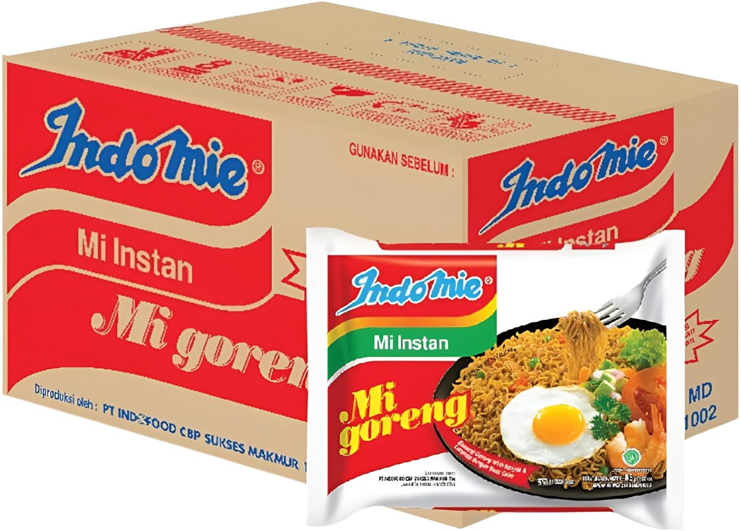 Indomie Mi Goreng Fried Instant Noodles, 80 g (Pack of 40)