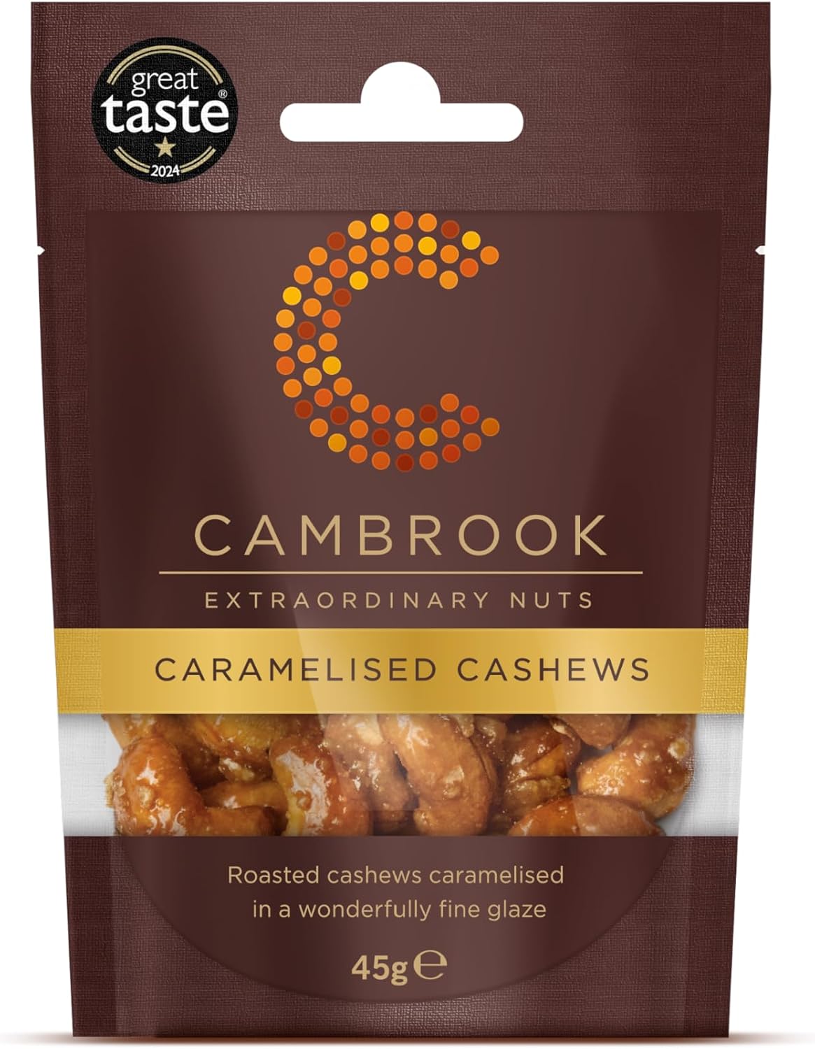 Cambrook - Caramelised Cashews, 45g Bag