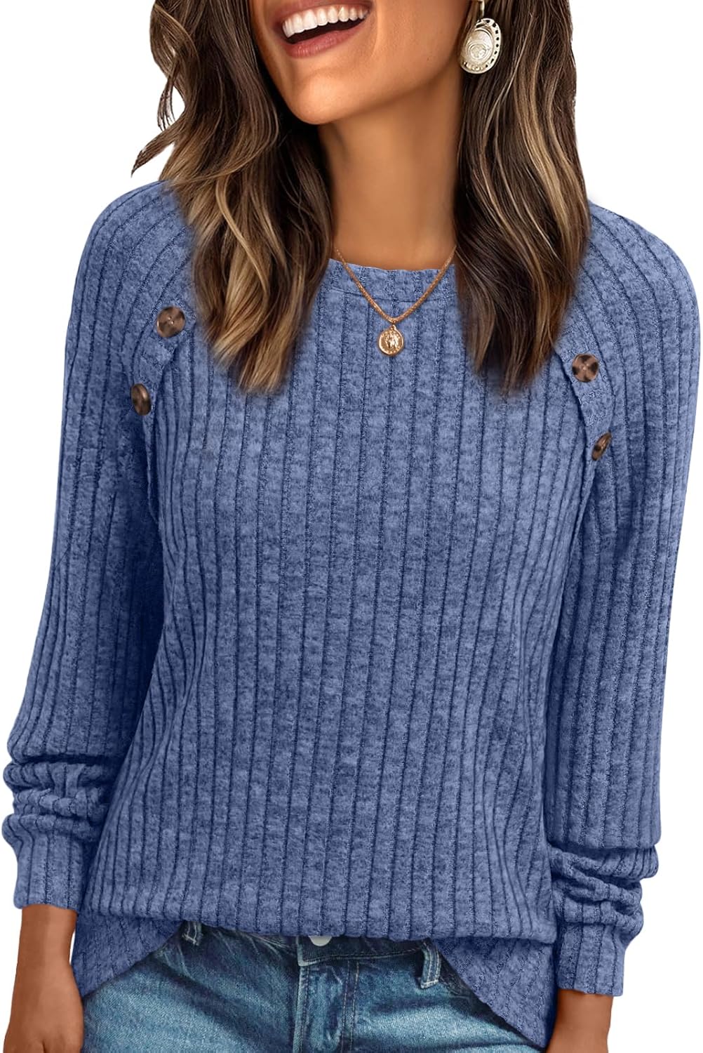 AUTOMET Womens Long Sleeve Shirts Dressy Casual Tunic Tops Lightweight Sweaters Blouses Fall Clothes 2025