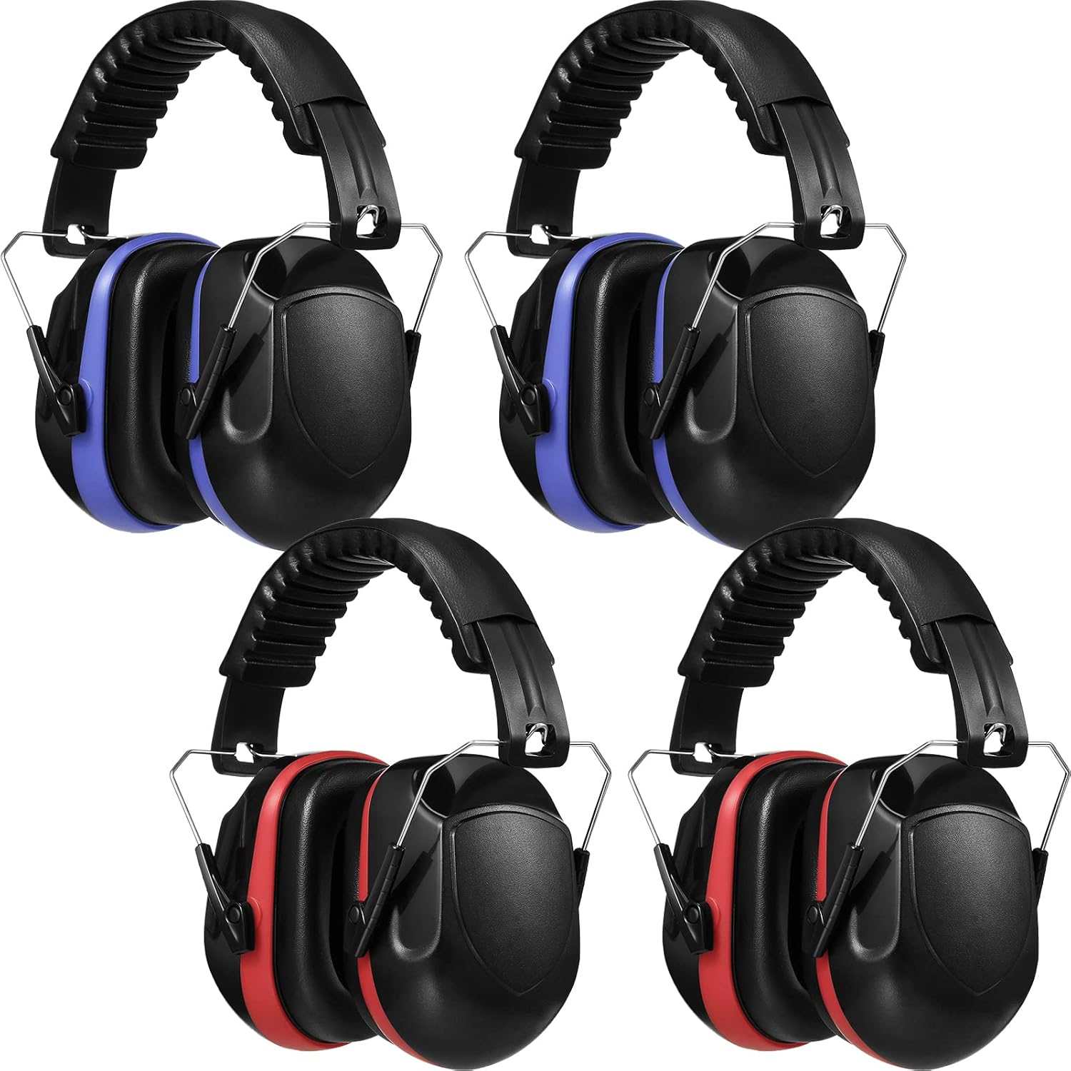 4 Pack NRR 28dB Safety Ear Muffs, Foldable Noise Reduction Safety Ear Protection Adult Noise Cancelling Earmuffs for Shooting
