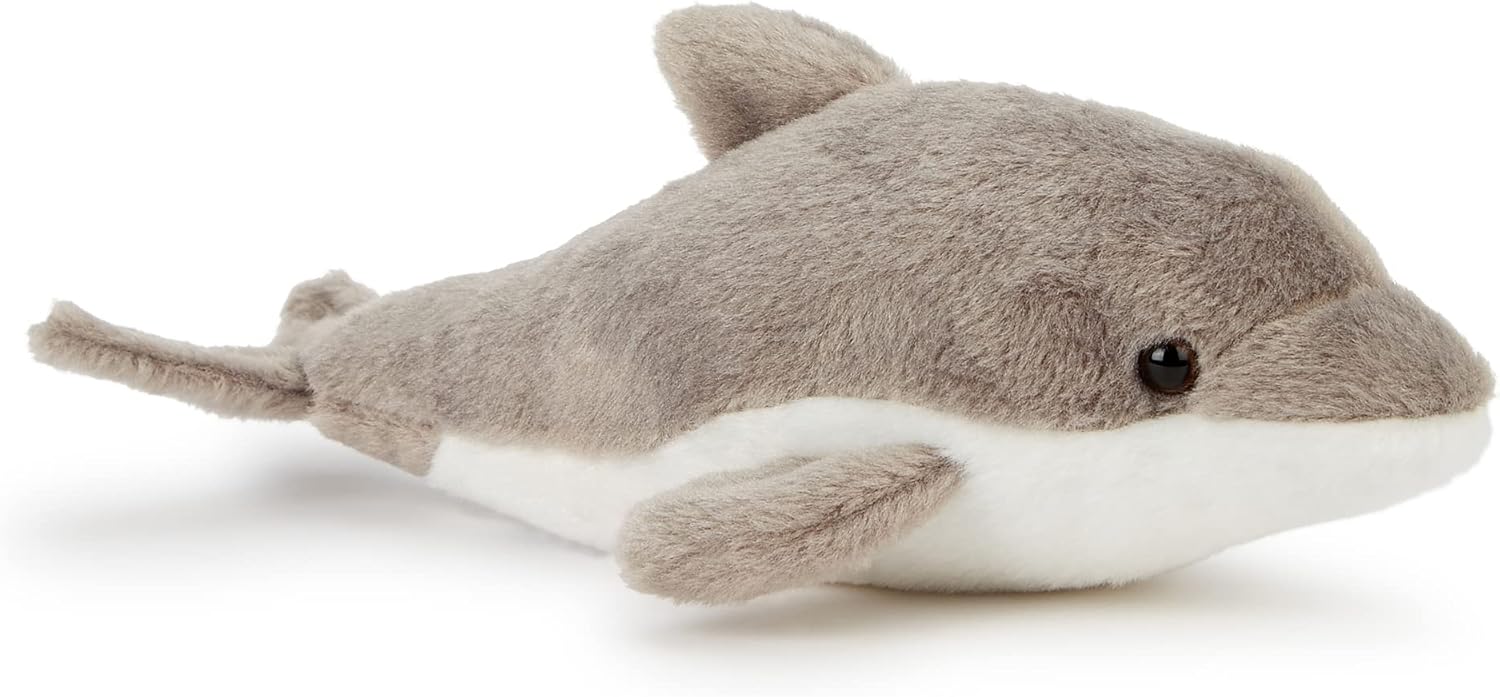 Zappi Co Plush Children's Stuffed Soft Cuddly Plush Toy-Part of Safari Animals Collection, Perfect for Kids (25cm Depth)(Dolphin)