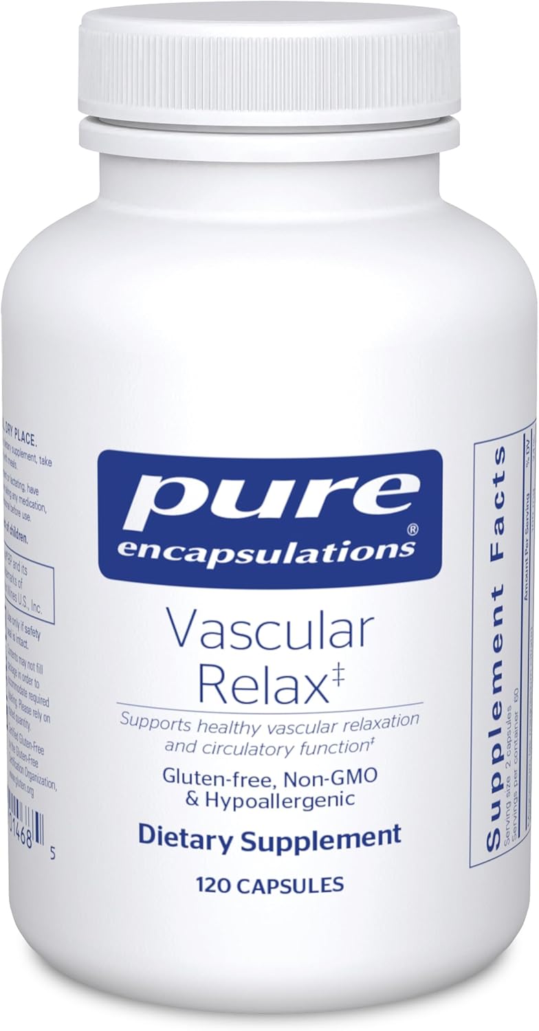 Pure Encapsulations Vascular Relax | Hypoallergenic Combination for Healthy Vascular Relaxation and Overall Circulatory Health | 120 Capsules