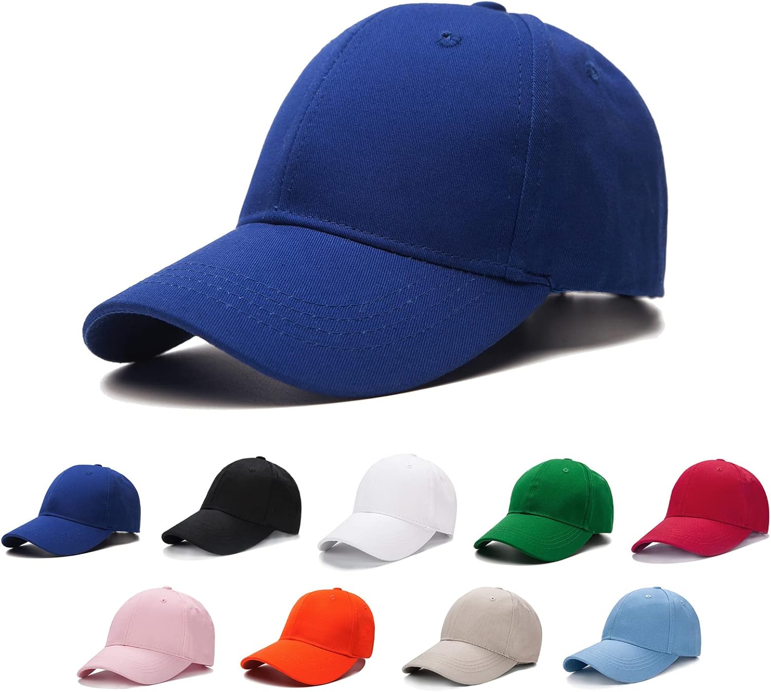 Edoneery Baseball Cap for Kids-Adjustable Washed Cotton Golf Toddler Hat for Boys & Girls