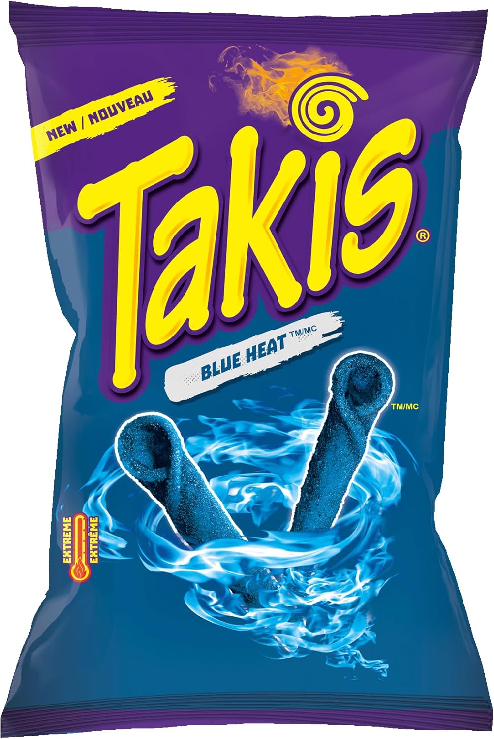 Takis Blue Heat Crunchy Rolled Tortilla Chips 80g (Pack of 3)