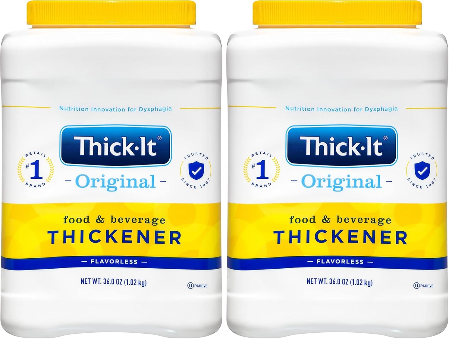 Thick-It Original Food & Beverage Thickener,Flavorless Powder for Dysphagia (IDDSI),Digestible Swallowing Aid,Easy-to-Mix & Instant Dissolve,Used in Hot-& Cold Food,36 oz Canister,(Pack of 4)
