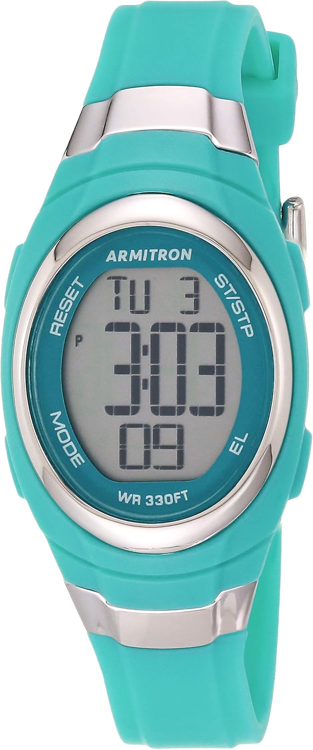 Armitron Sport Women's Digital Chronograph Resin Strap Watch, 45/7034