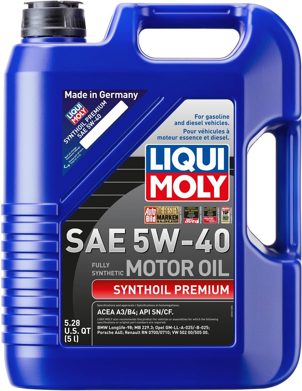 LIQUI MOLY Synthoil Premium SAE 5W-40 | 5 L | Fully synthetic engine oil | SKU: 2041