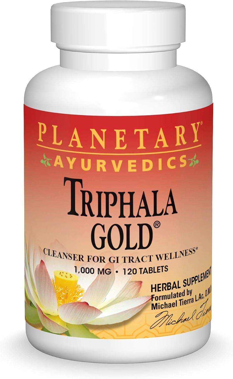Planetary Herbals Triphala Gold 1000mg Extra Strength Ayurvedic - 120 Tablets