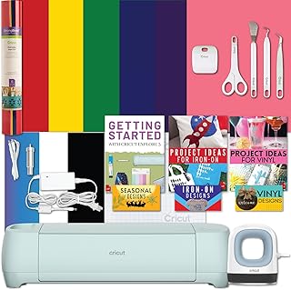 Cricut Explore 3 Cutting Machine Bundle - With Mini Easy Press, Tool Kit, and Iron-On Vinyl for DIY Home Decor and Custom Apparel