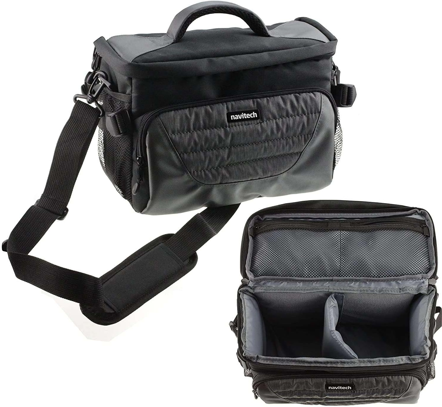 Navitech Grey Shoulder Camera Bag Compatible with Delmodes 4K Video Camera Camcorder