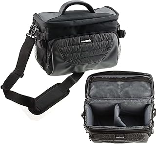 Navitech Grey Shoulder Camera Bag Compatible with Delmodes Camcorder Video Camera 2.7K