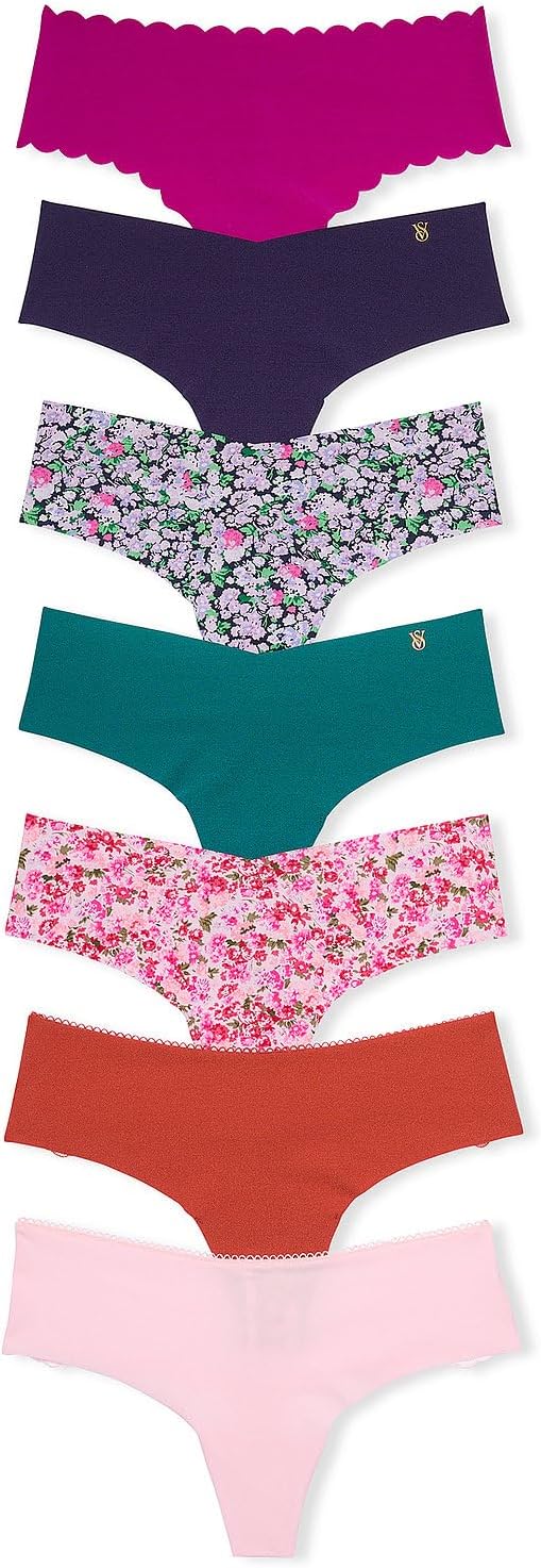 Victoria's Secret Women's No Show Thong Underwear, Panties for Women, Multi Pack (XS-XXL)