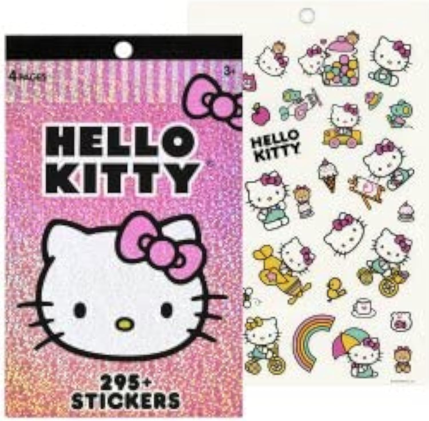 UPD Hello Kitty 4 Sheet Foil Cover Sticker Pad, 200+ Stickers