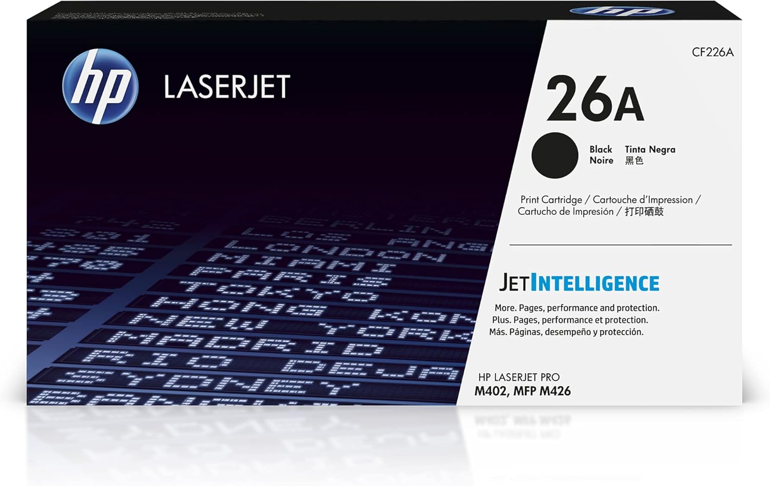 HP 26A Black Toner Cartridge | Works with HP LaserJet Pro M402 Series, HP LaserJet Pro MFP M426 Series | CF226A