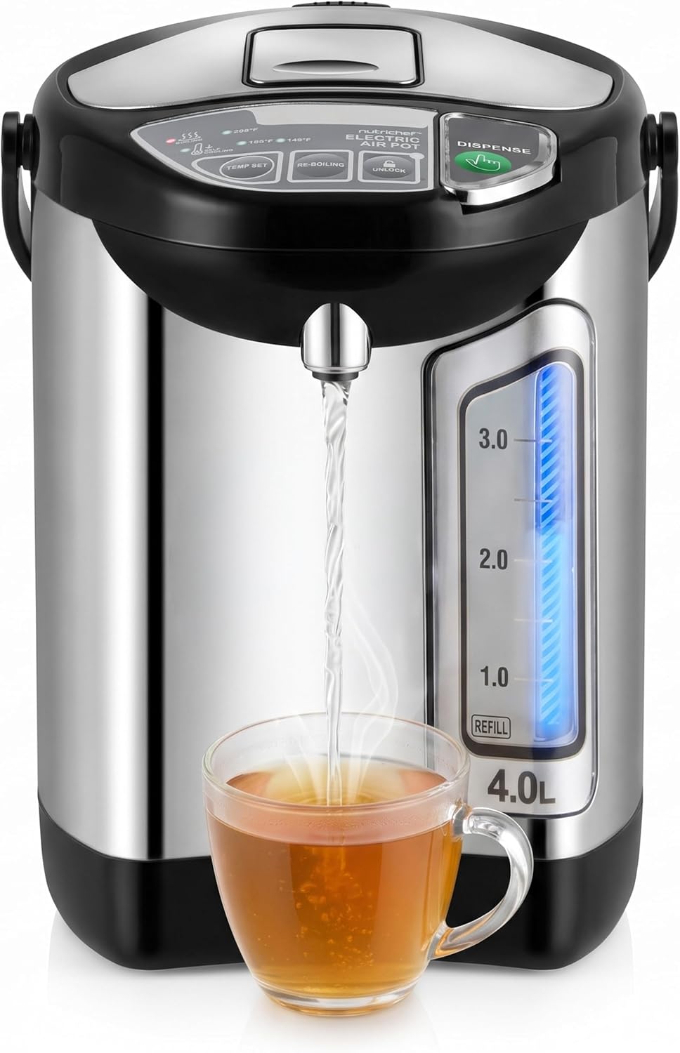 NutriChef Hot Water Dispenser, 4L Water Boiler and Warmer