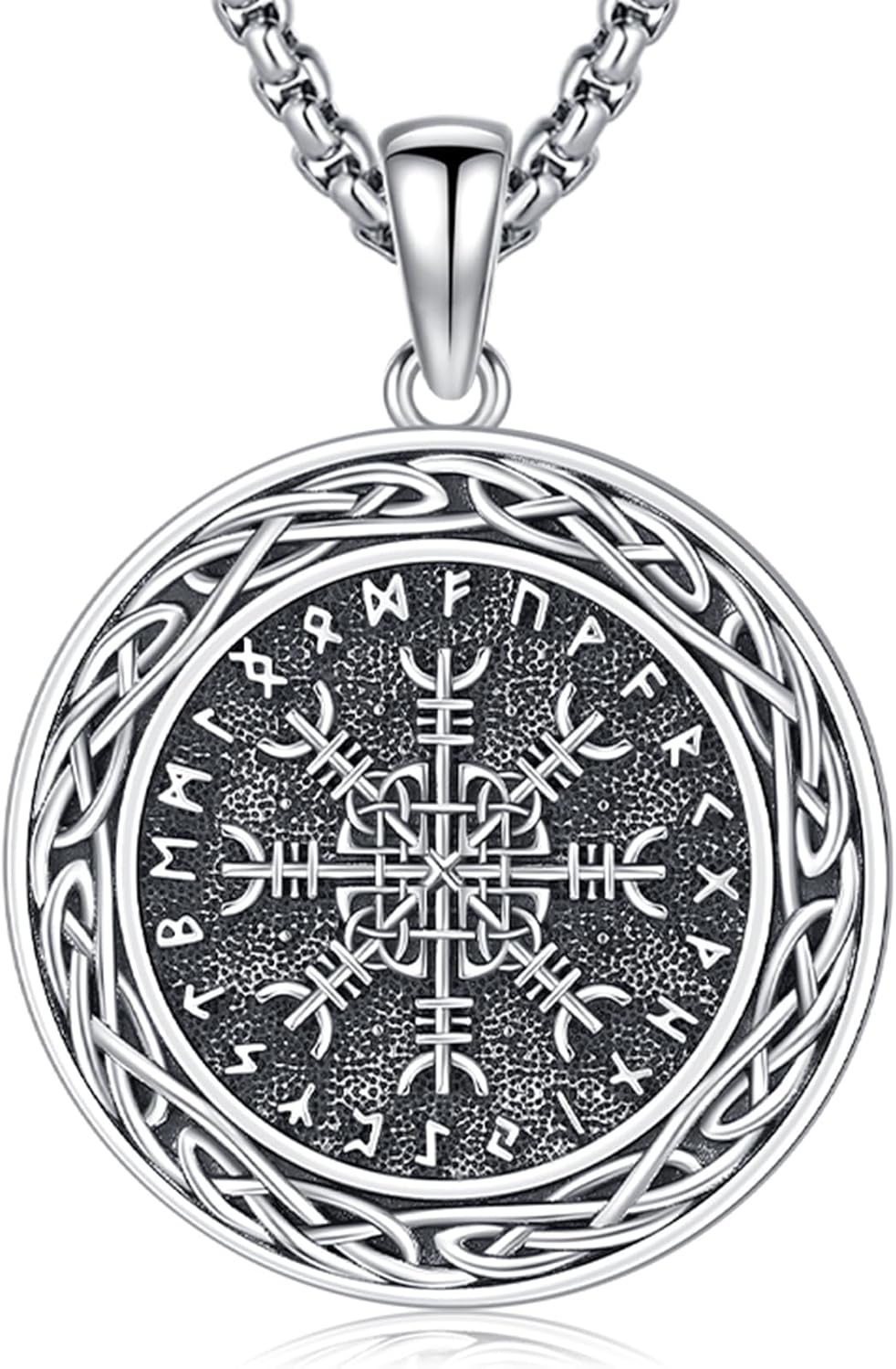 Viking Mjolnir Thors Hammer Necklace Norse Thor Talisman Amulet Pendant 925 Sterling Silver 18k Gold Plated Viking Jewelry Gifts for Men Women