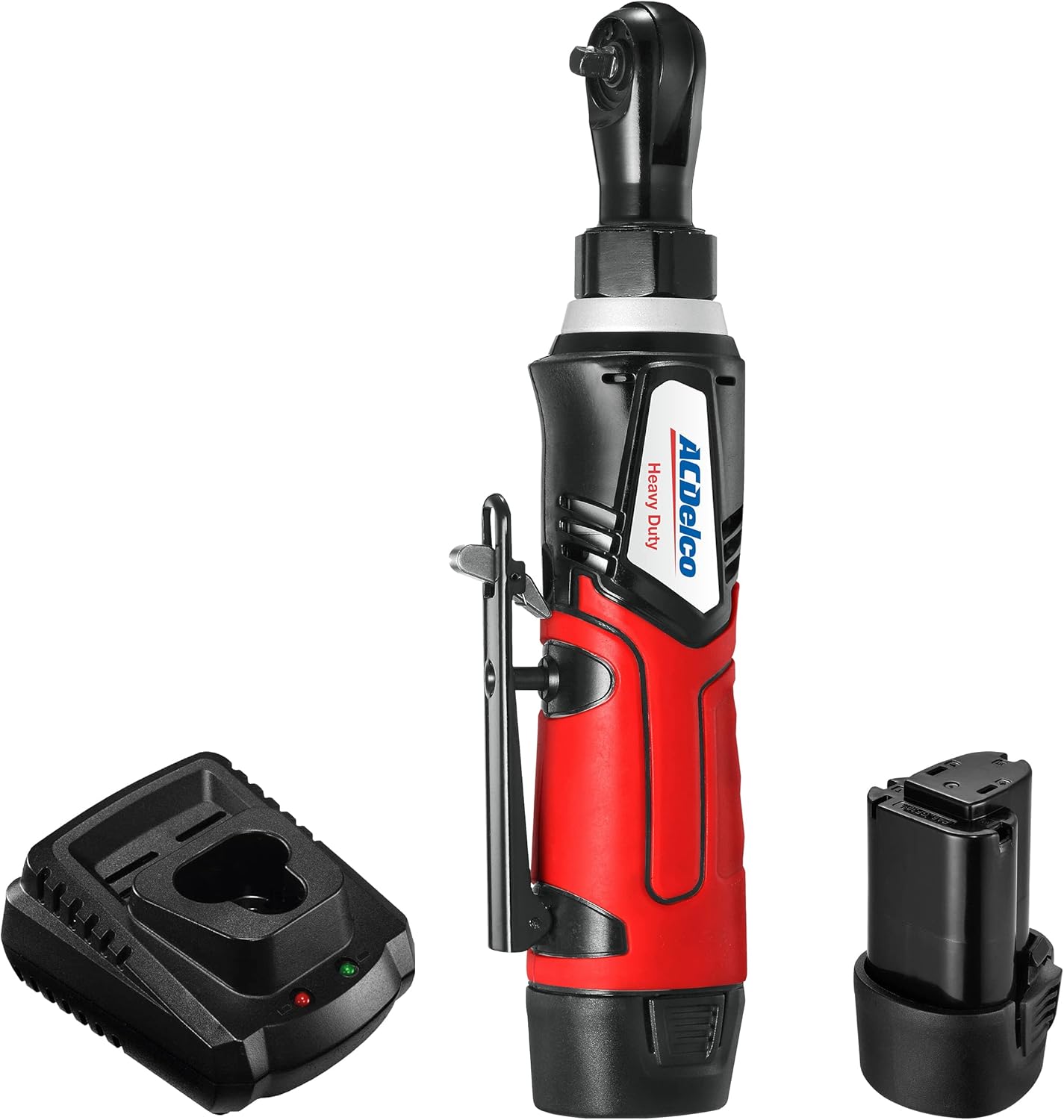 ACDelco ARW1207-P2 G12 Lithium-Ion 12V (10.8V) 1/4” Electric Cordless Ratchet Wrench Set Power Tool Kit | Tool Set Includes x2 Battery Packs & x1 Charger