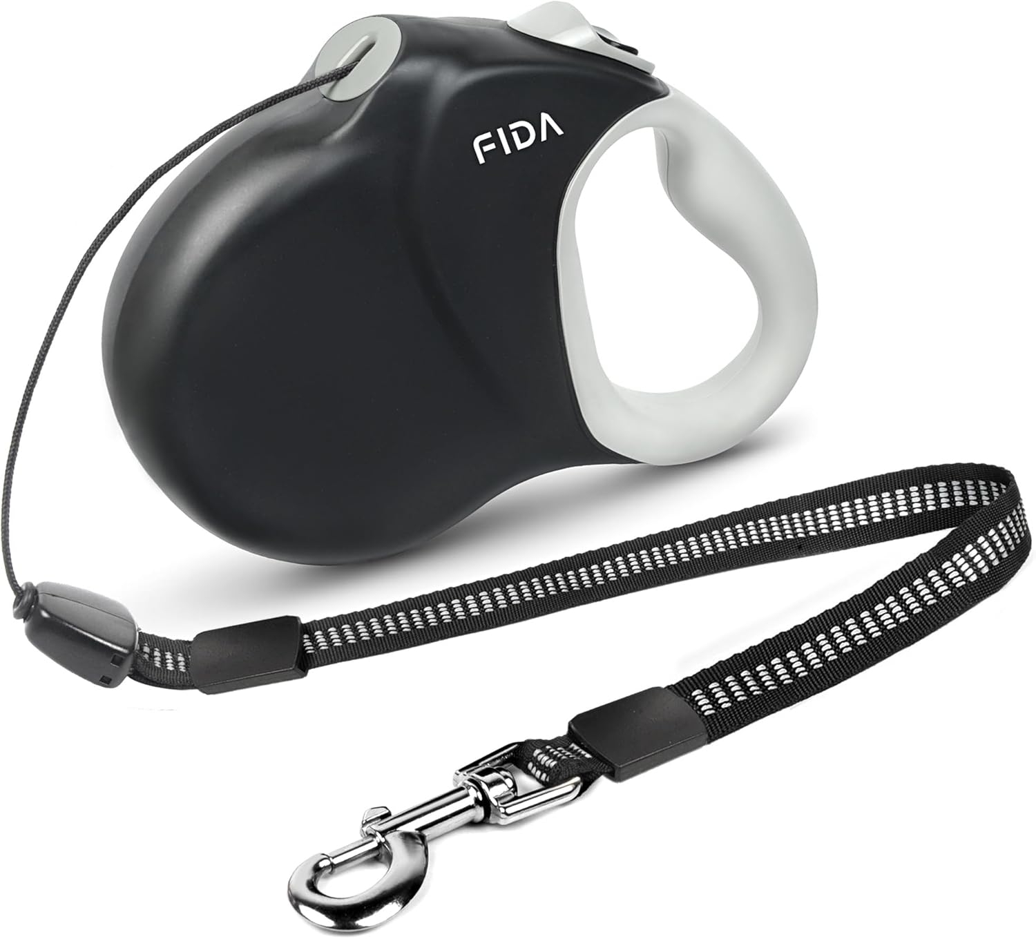 Fida 9m/30FT Retractable Dog Lead Cord, 2025 Upgraded Heavy Duty Dog Leads for Medum/Large Dogs, Tangle Free Extendable Lead for Dogs Up to 50kg/110lbs, Black