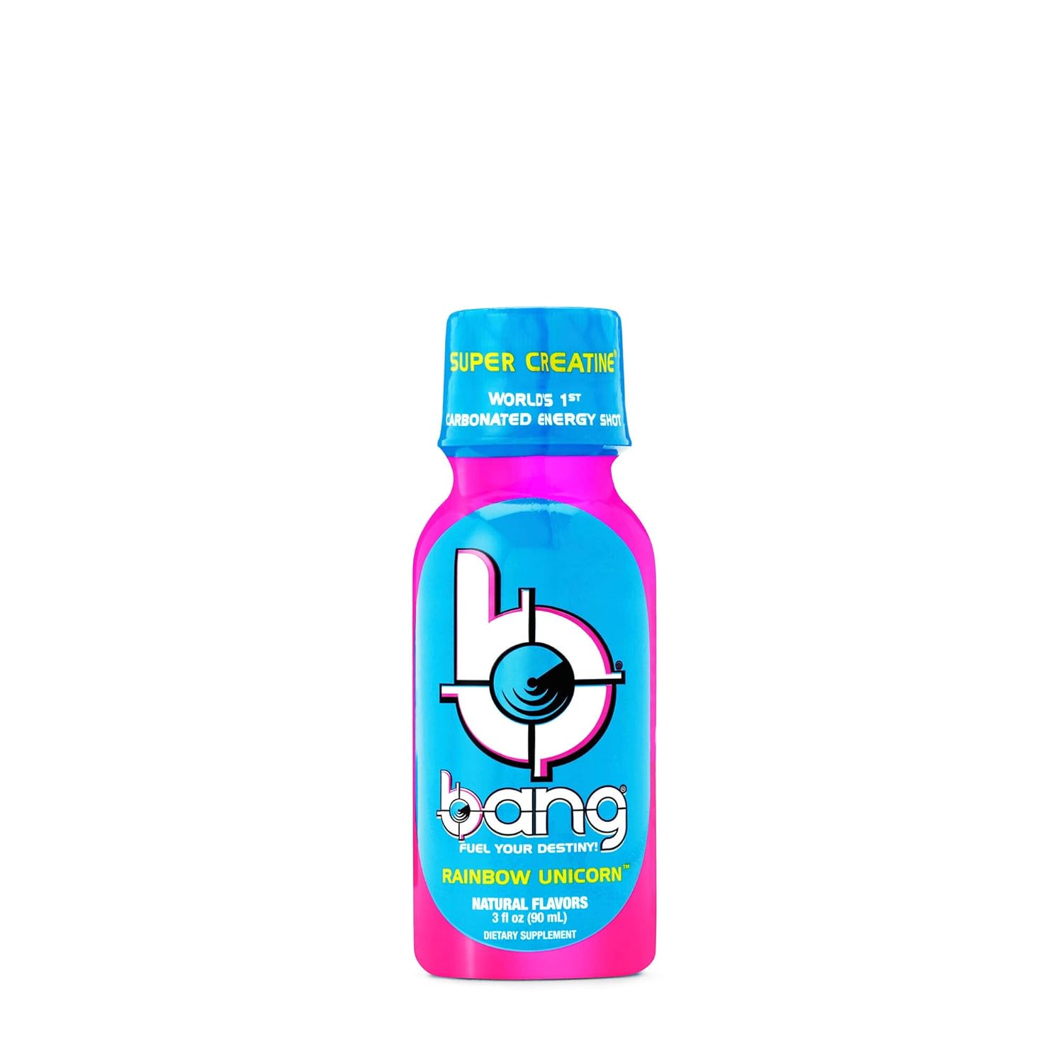 VPX (Vital Pharmaceuticals) BANG SHOT, Rainbow Unicorn, Carbonated Energy Shot, 3 fl oz. (12 Drinks)