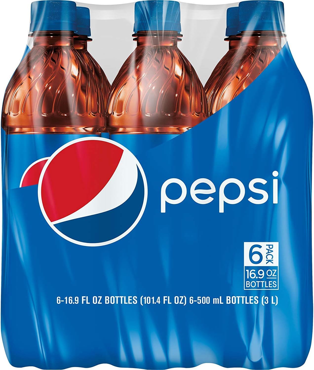 Pepsi, Bottles, 16.9 Fl Oz (Pack of 6)