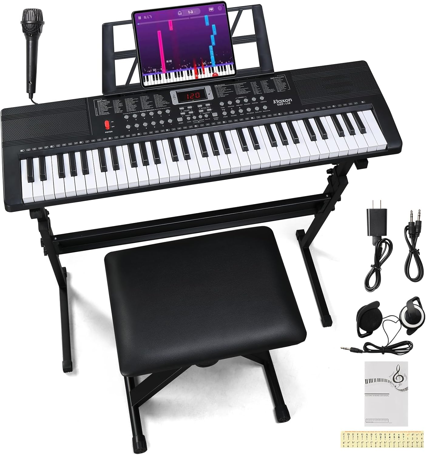 Ktaxon 61 Key Keyboard Piano Electric Keyboard | Electric Piano Set