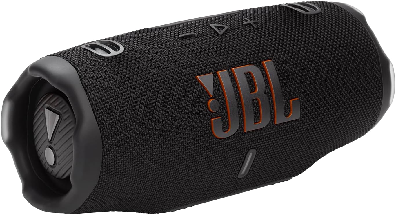 JBL Charge 6, Wireless Portable Bluetooth Speaker, 28 Hours of Playtime, IP68 Waterproof, Dustproof and Drop-Proof, Pro Sound with AI Sound Boost, Auracast Multi-Speaker Connection, Black