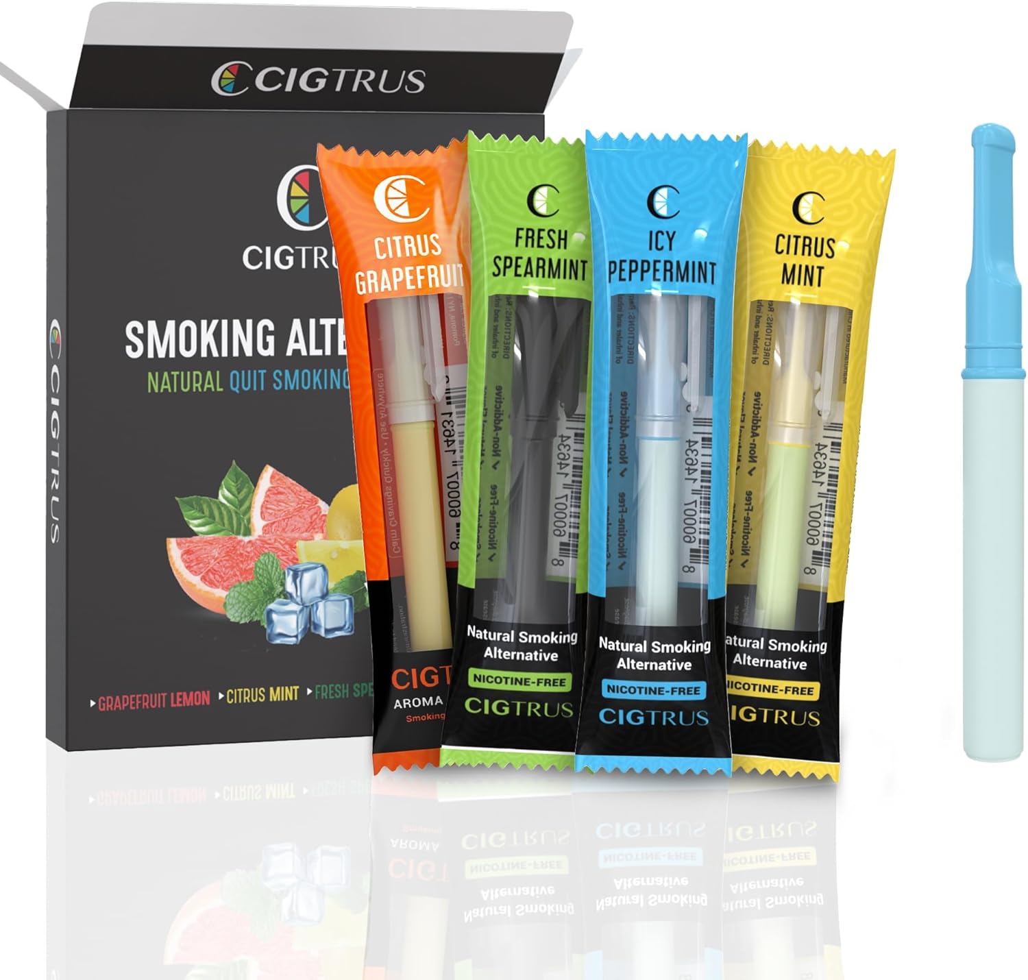 Craving Relief Inhaler (Variety Pack)- Natural Quit Smoking Substitute, Nicotine & Tobacco-Free, Cigtrus' Non-Electric Solution (Assorted Flavors)