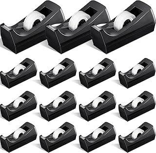 Colarr 15 Pack Desktop Tape Dispenser Non Skid Base Tape Dispensers Desk Tape Dispenser Tape Roll Dispenser for Office Home, Tape Not Included