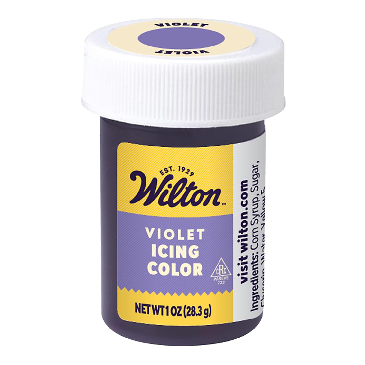 Wilton Gel Food Coloring, Highly Concentrated Gel-Based Icing Color for Frosting, Fondant, Batter & Dough, Vibrant & Blendable Cake Decorating Dye, 1 oz., Violet