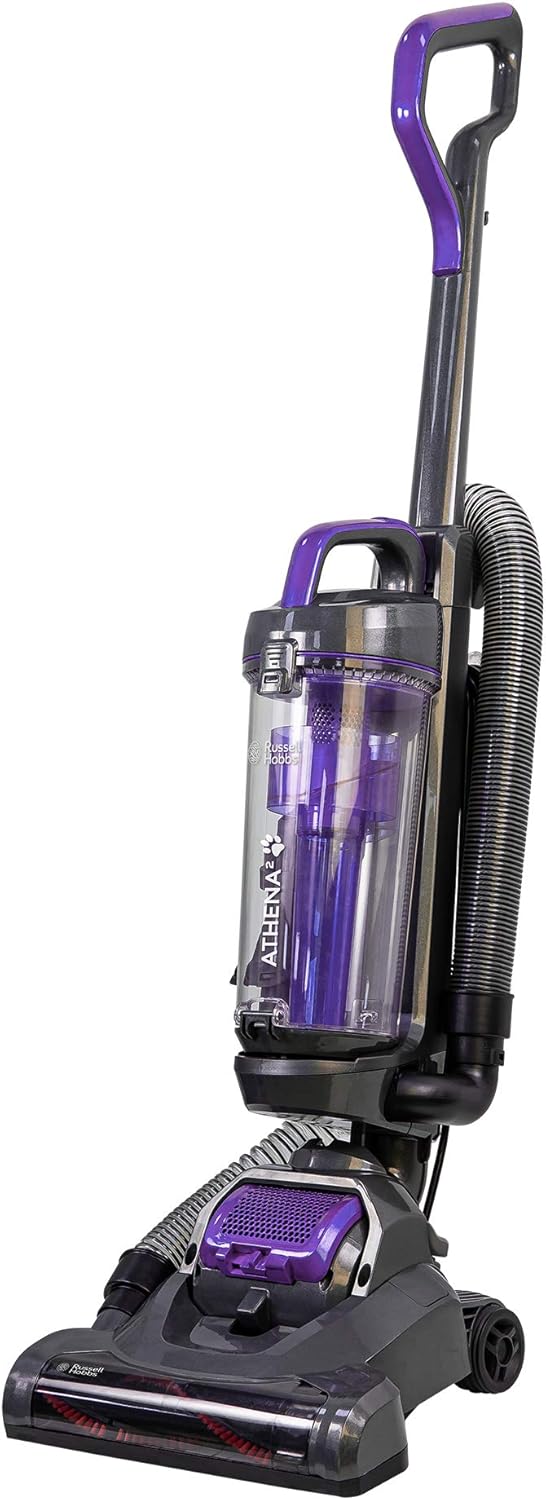 Russell Hobbs Upright Vacuum Cleaner Athena2 Litre Grey & Blue with 3 in 1 Multi-Tool, Triple Dust Lock 400W High Efficiency Motor, 2 Year Guarantee RHUV5601