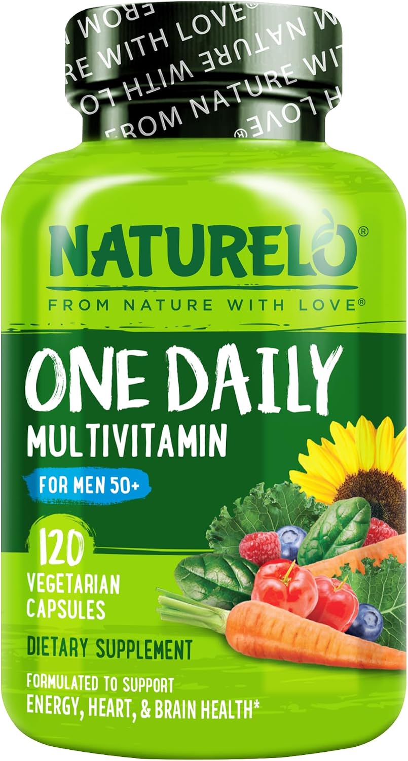 NATURELO Multivitamin for Men 50+ - One Daily, 120 Vegetarian Capsules