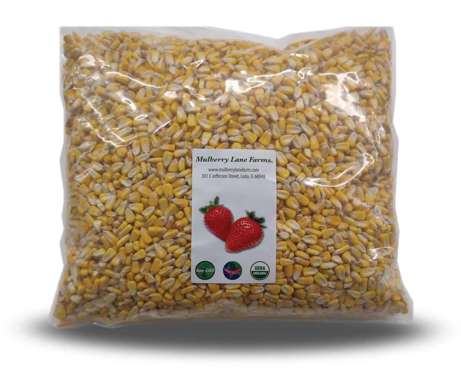 Whole Yellow Corn 5 Pounds, USDA Certified Organic, Non-GMO, Product of USA, Mulberry Lane Farms