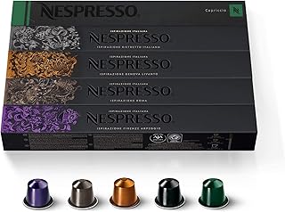 Nespresso Capsules Original Line, Ispirazione Variety Pack, Medium & Dark Roast Espresso Coffee, 50 Count Coffee Pods