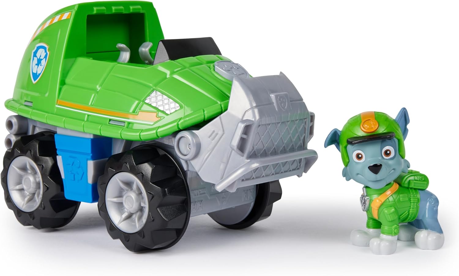 Paw Patrol Jungle Pups, Rocky Snapping Turtle Vehicle, Toy Truck with Collectible Action Figure, Kids’ Toys for Boys & Girls Aged 3 and Up