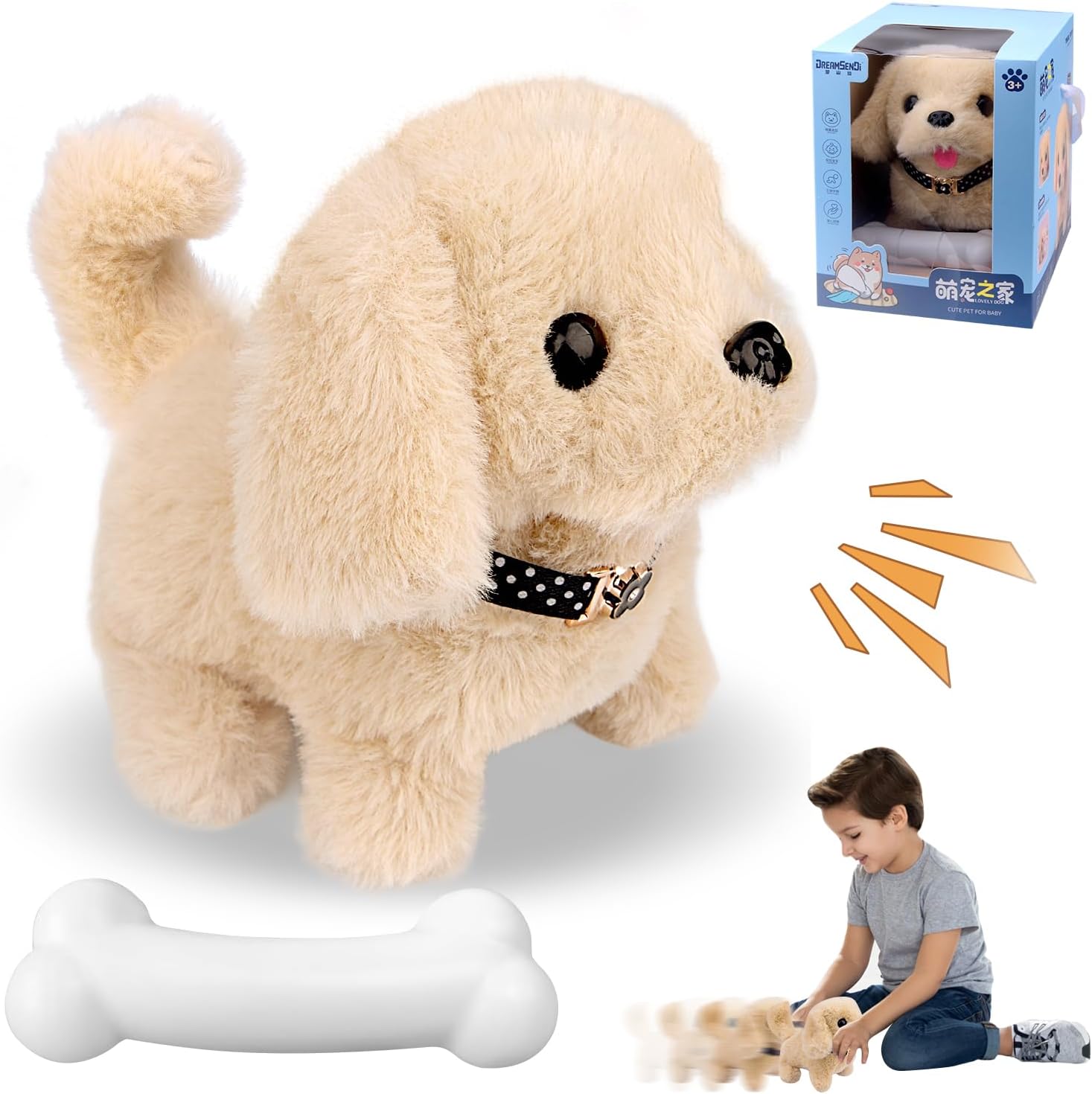 My Realistic Robot Puppy, Robot Dogs That Act Like Real Dogs, Walking Dog Toys For Kids, Realistic Dog, Plush Electronic Interactive Walking Barking Dog Toys, for Birthday Gifts for Boys and Girls